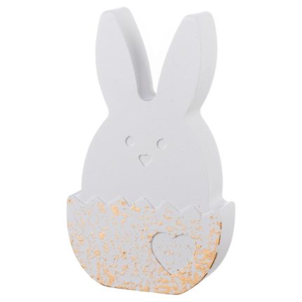 Κεραμικός Λαγός Λευκό-Κόκκινο (6x10x2cm) Κ946