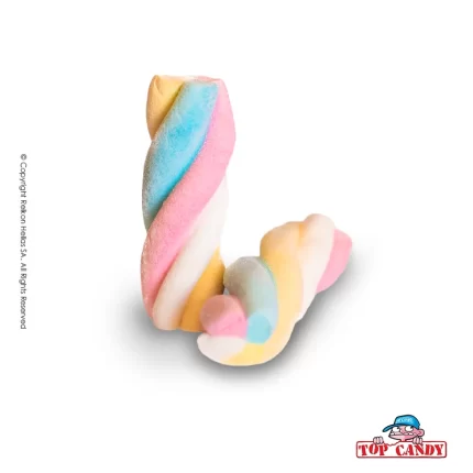 Ζαχαρωτά Top Candy Mallow Twisted Rainbow Πολύχρωμο 1kg