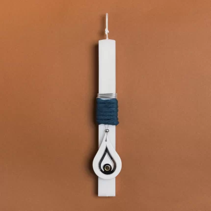 Πασχαλινή Λαμπάδα 33cm με Κεραμικό Δάκρυ | 921233 Ntampoudis