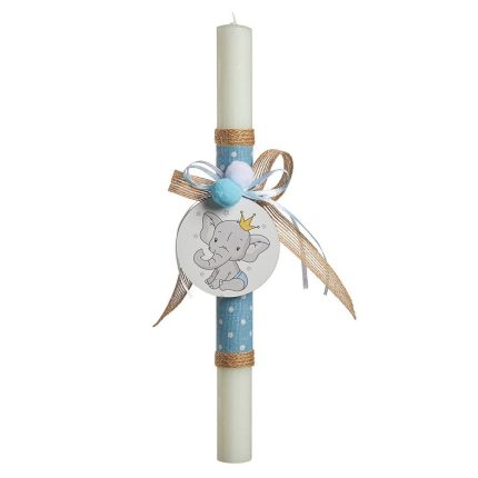 Αρωματική Λαμπάδα Ελεφαντάκι Κορώνα 30cm ΛΠ113