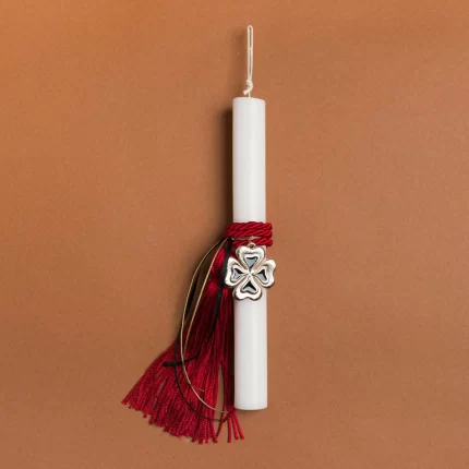 Πασχαλινή Λαμπάδα 33cm με Τετράφυλλο Τριφύλλι | 921262 Ntampoudis