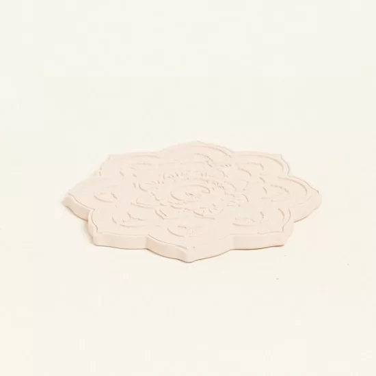 Εξάγωνο Σουβέρ Λουλούδι Μπεζ (10,5 x 11 x 1,2cm) | 881005 Ntampoudis