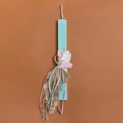 Πασχαλινή Λαμπάδα Βεραμάν 33cm με Μονόκερο | 921241 Ntampoudis