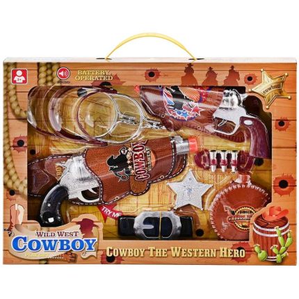 B/O Σετ Cowboy 41cm 2 Όπλα-Θήκες-Σπιρούνια 9900Α 3+ - Martin Toys
