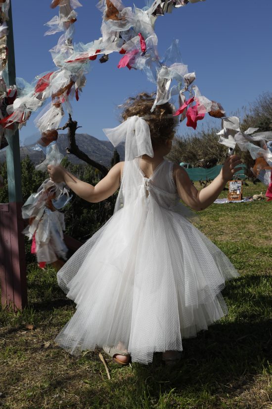 Βαπτιστικό Φορεματάκι για κορίτσι Εκρού-Nude Vanessa 1637, Bambolino