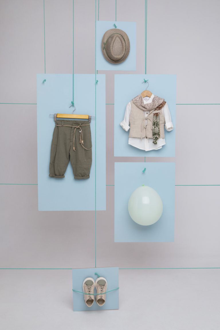 Βαπτιστικό Κοστουμάκι για Αγόρι Ermis Μπεζ-Λαδί 1723, Bambolino