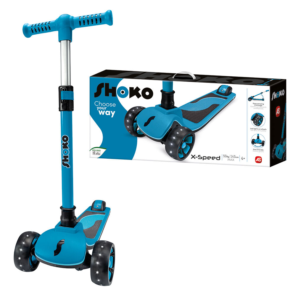 Shoko Παιδικό Πατίνι X-Speed Με 3 Ρόδες Μπλε 4+ 5004-50526 - As Company Shoko Παιδικό Πατίνι X-Speed Με 3 Ρόδες Μπλε 4+ 5004-50526 - As Company