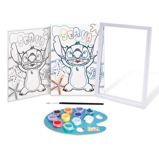 HappiHobbi Paint & Frame Paint by Numbers Disney Stitch  6+ - As Company