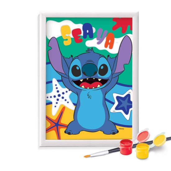 HappiHobbi Paint & Frame Paint by Numbers Disney Stitch  6+ - As Company