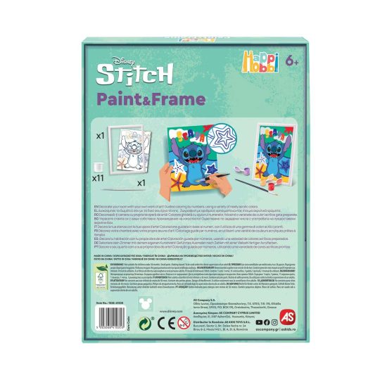 HappiHobbi Paint & Frame Paint by Numbers Disney Stitch  6+ - As Company
