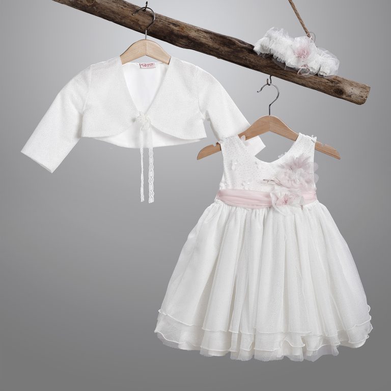 Βαπτιστικό Φορεματάκι για Κορίτσι Εκρού 2926-2, New Life