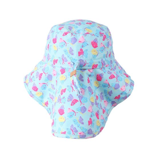 Αντιηλιακό Καπέλο Flapjack Cape Sunhat UPF50 – Butterfly Γαλάζιο - FlapJackKids