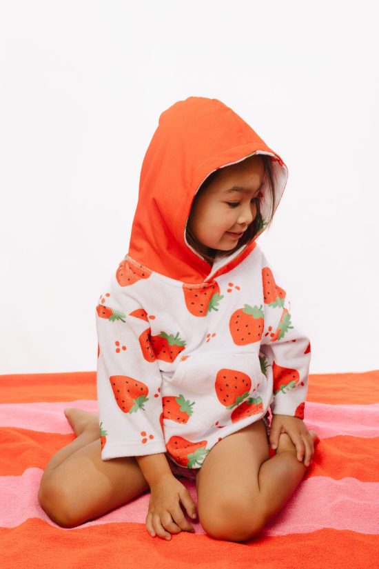 Παιδικό Πόντσο Θαλάσσης Swim Coverup UPF50+ Strawberry (12-24m) - Zoocchini