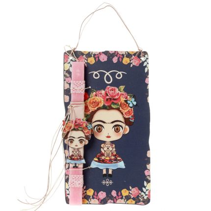 Πασχαλινή Λαμπάδα με Θέμα Frida Kahlo για Κορίτσια ΠΛ-487 (Υ.28 Π.16) || Bellissimo