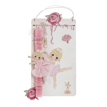 Πασχαλινή Λαμπάδα με Θέμα Μπαλαρίνα για Κορίτσια ΠΛ-687 (Υ.28 Π.16) || Bellissimo