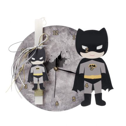 Πασχαλινή Λαμπάδα Ρολόι με Θέμα Batman για Αγόρια ΠΛ-696 (Υ.33 Π.28) || Bellissimo