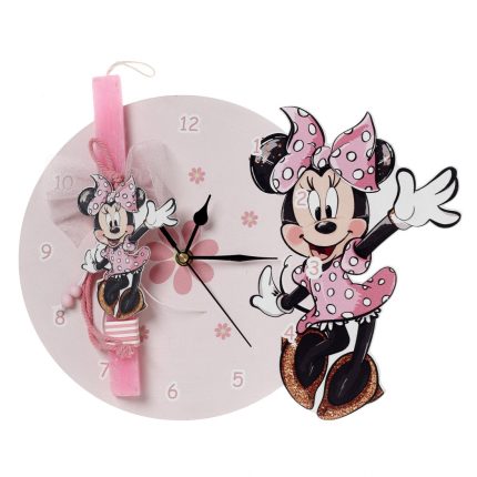 Πασχαλινή Λαμπάδα Ρολόι με Θέμα Minnie για Κορίτσια ΠΛ-703 (Υ.33 Π.28) || Bellissimo
