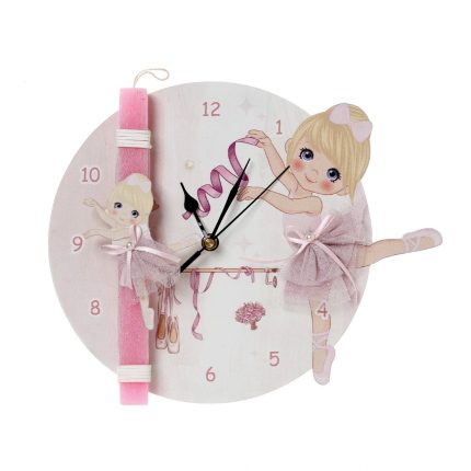 Πασχαλινή Λαμπάδα Ρολόι με Θέμα Μπαλαρίνα για Κορίτσια ΠΛ-688 (Υ.33 Π.28) || Bellissimo