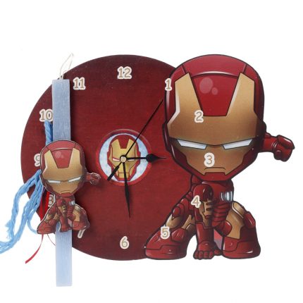 Πασχαλινή Λαμπάδα Ρολόι με Θέμα Iron Man για Αγόρια ΠΛ-704 (Υ.33 Π.28) || Bellissimo