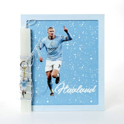 Πασχαλινή Λαμπάδα με Κάδρο με Θέμα Χάαλαντ για Αγόρια ΠΛ-839 (Υ.34 Π.40cm) || Bellissimo