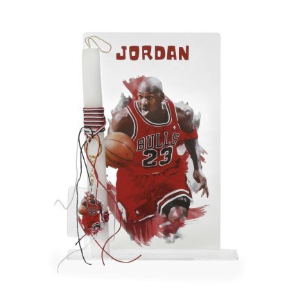 Πασχαλινή Λαμπάδα με Πλέξιγκλας με Θέμα Jordan για Αγόρια ΠΛ-856 (Υ.26 Π.16cm) || Bellissimo