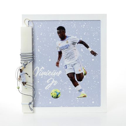 Πασχαλινή Λαμπάδα με Κάδρο με Θέμα Βινίσιους για Αγόρια ΠΛ-840 (Υ.34 Π.40cm) || Bellissimo