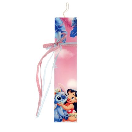 Πασχαλινή Λαμπάδα με Θέμα Stitch για Κορίτσια ΠΛ-2519 (Υ.25 Π.5.5) || Bellissimo