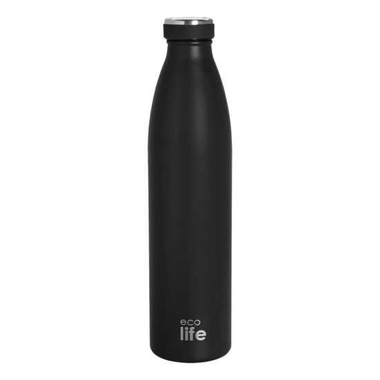 Μπουκάλι Θερμός Slim Black Thermos 1lt - Ecolife