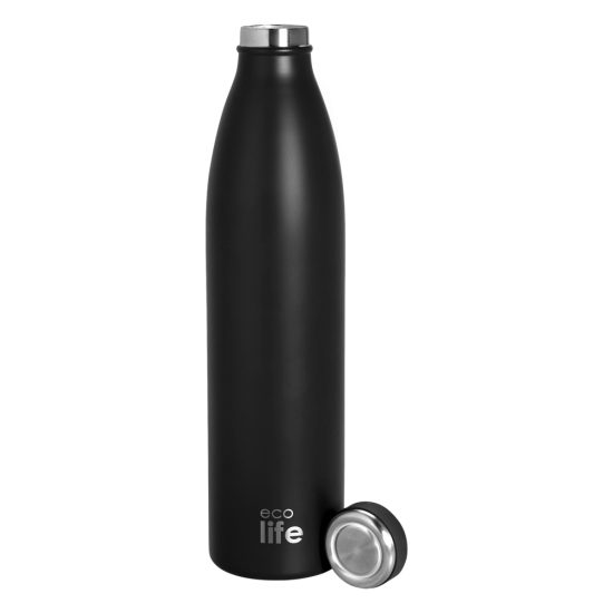 Μπουκάλι Θερμός Slim Black Thermos 1lt - Ecolife