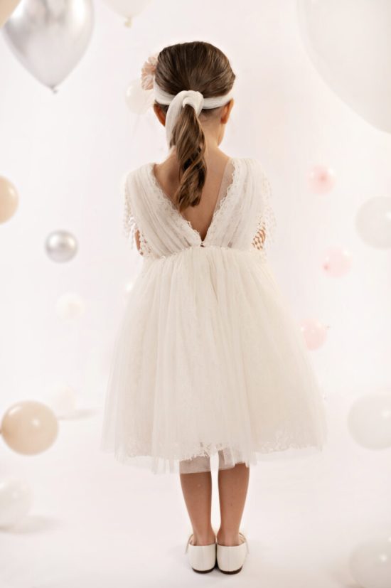 Βαπτιστικό Φορεματάκι για Κορίτσι Off White 125.128.7280, Baby Bloom