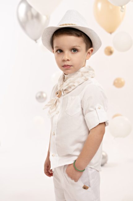 Βαπτιστικό Κοστουμάκι για Αγόρι Off White 125.31.5570, Baby Bloom