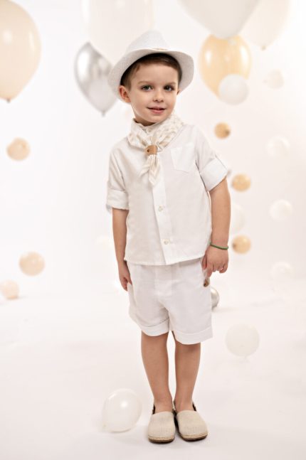 Βαπτιστικό Κοστουμάκι για Αγόρι Off White 125.31.5570, Baby Bloom