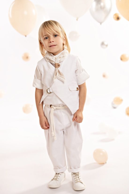 Βαπτιστικό Κοστουμάκι για Αγόρι Off White 125.34.8980, Baby Bloom