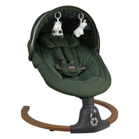 Κούνια Ηλεκτρική Fluffy Forest Green 257-176, Bebe Stars