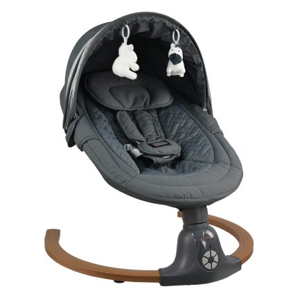 Κούνια Ηλεκτρική Fluffy Smoked Grey 257-186, Bebe Stars