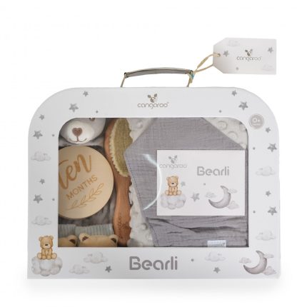 Cangaroo Σετ Δώρου για Νεογέννητο 6τμχ Bearli Grey 3800146272234