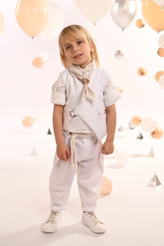 Βαπτιστικό Κοστουμάκι για Αγόρι Off White 125.34.8980, Baby Bloom
