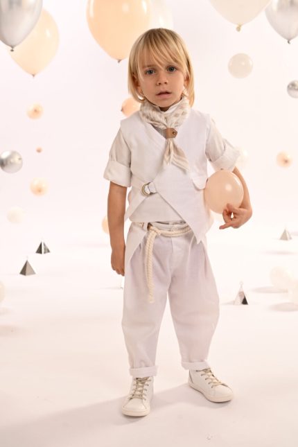 Βαπτιστικό Κοστουμάκι για Αγόρι Off White 125.34.8980, Baby Bloom