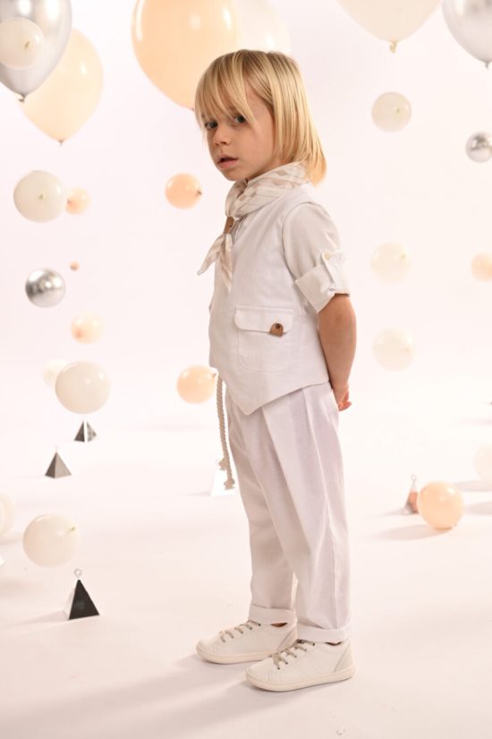 Βαπτιστικό Κοστουμάκι για Αγόρι Off White 125.34.8980, Baby Bloom