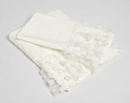 Λαδόπανο Σετ για Κορίτσι Ιβουάρ-Off White LD25.60.2750, Baby Bloom