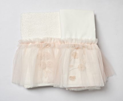 Λαδόπανο Σετ για Κορίτσι Ιβουάρ-Ροζ LD25.59.2650, Baby Bloom