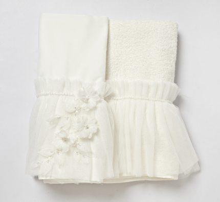 Λαδόπανο Σετ για Κορίτσι Ιβουάρ-Off White LD25.61.2850, Baby Bloom