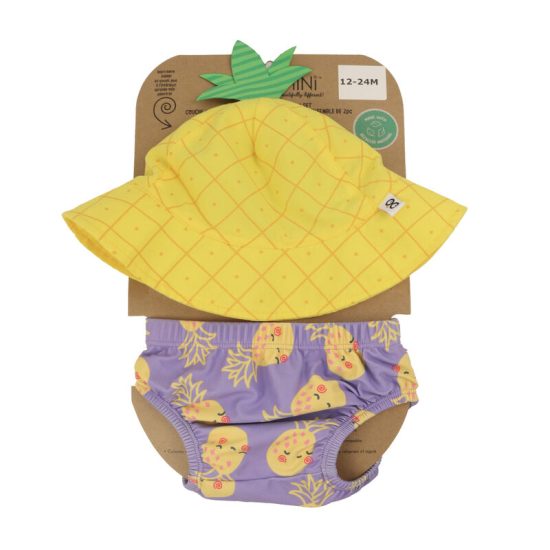 Σετ Μαγιό και Καπέλο UPF50+ Pineapple Punch - Zoocchini