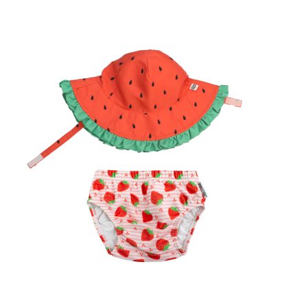 Σετ Μαγιό και Καπέλο UPF50+ Strawberry Delight - Zoocchini