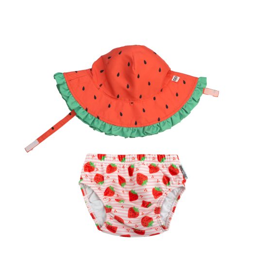 Σετ Μαγιό και Καπέλο UPF50+ Strawberry Delight - Zoocchini