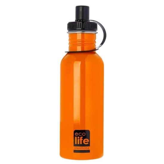 Παγούρι Μεταλλικό Ανοξείδωτο Orange 600ml 5208009000105 - Ecolife