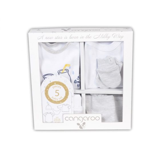 Cangaroo Σετ Δώρου για Νεογέννητο 5τμχ Milky Boy 3800146266813