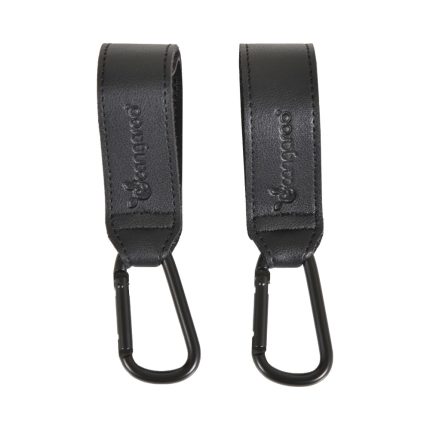 Cangaroo Γάντζοι Καροτσιού Σετ 2τμχ Universal Leather Hooks for Stroller Black 3800146271992