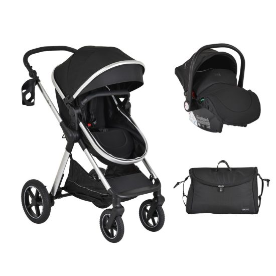Moni Πολυκαρότσι Μετατρεπόμενο 2 σε 1 Alina Black Onyx 3801005100040