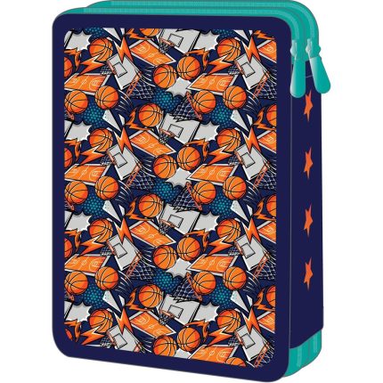 Κασετίνα Τριπλή Γεμάτη Team Basketball Αγόρι 3 Θήκες (12x6x9,5cm) | Must 5205698757532